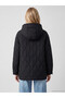 Xside Black Hooded Quilted Women's Puffer Jacket - 5