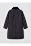 Ozmarka New Season Black Fur Collar Quilted Women's Puffer Coat - 7