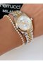 Steel Strap Calendar 2 Year Warranty 3 Atm Waterproof Women's Wristwatch + Bracelet Gift - 2