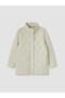 Lcw Grace Beige Stand Collar Quilted Women's Puffer Coat - 6