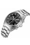 Silver Men's Wristwatch |   43mm Stainless Steel Case, Black Dial - 4