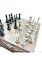 Spt-Gld Handcrafted Walnut Chest Model Chess Set with Hidden Compartment and Metal Classic Chess (202400) Ta - 2