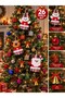 26 Piece Christmas Tree Ornament Set Santa Claus Snowman Deer Ball Bell Gift Package Decoration - 3