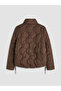 Women's Padded down Jacket with Stand Collar - 7
