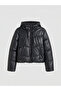 Ozmarka New Season Black Hooded Women's Inflatable Coat - 6