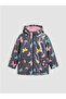 Lcw kids patterned plush lined hooded girl's jacket - 6