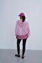 Women's Pink Hooded Slim Jacket - 5