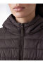 Ozmarka New Season Brown Hooded Women's Puffer Coat - 3