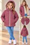Female Children's Flowered Water and Wind Proof Hooded Coat - 3