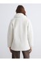 Ozmarka New Season White Shirt Collar Women's Teddy Coat - 5