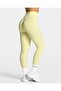 Femme Sculpt, Gathered, Seamless Leggings-Yellow - 4