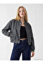 Xside Anthracite College Collar Women's Cashmere Jacket