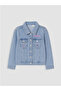 Lcw Kidshello Kitty Embroidered Girls' Jean Jacket - 5