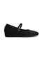 Women's Black Flat Heeled Stylish Buckle Detailed Comfortable Ballerina Shoes - 2