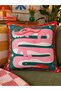 Set of 3 Colorful Decorative Cushion Covers 43X43 cm – Good Vibes Leopard Dragon Patterned Bohemian Living Room Cushion - 4