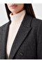Ozmarka New Season Brown Double-Breasted Collared Women's Blazer Jacket - 3