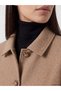 Vizyon New Season Beige Shirt Collar Women's Cashmere Jacket - 3