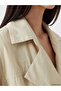 Özmarka New Season Green Oversize Modal Blended Women's Jacket - 3