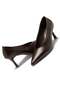 Women's Brown Colored Thick Heeled Pointed Toe Flat Stiletto Casual Shoes - 3