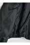 Black Shirt Collar Women's Leather Look Jacket - 8