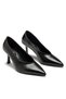 Women's Black Colored Thick Heeled Pointed Toe Flat Stiletto Casual Shoes