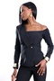 Black Design Blouse and Pants Set - 3