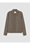 Ozmarka New Season Green Standard Fit Shirt Collar Men's Coat - 6
