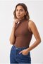 Body de damă din viscoză, fără mâneci, model basic