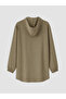 Özmarka New Season Khaki Hooded Women's Jacket - 6
