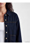 Xside Navy Blue Shirt Collar Women's Jean Jacket - 4