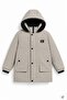 Brown Boy's Fur Hooded Inflatable Coat with Fleece Inside 24914 - 4