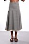 Black Gingham Patterned Flared Skirt 03003 - 3