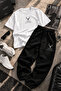 Deer Printed Oversize Cotton Premium T-Shirt Tracksuit Combination Set - 3
