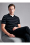 Esvab • Modern & Distinctive Devrik Roba Collar Striped Men's Knitwear T-Shirt