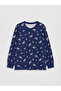 Lcw Kids Navy Blue Printed Boys Pajama Set - 2