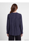 Two Mt Shop Quality Lcw Grace Navy Blue Viscose Patterned Cowl Neck Long Sleeve Women's Blouse - 4