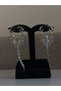 Silver Color Black Heart Stone Scorpion Figured Zircon Stone Dangle Earrings for Women - 4