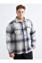 Sparkling Choices from Shining Store Standard Fit Wool Blend Checked Embroidered Men's Shirt Jacket