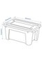 3 Pieces Storage Box with Lid 28X20X14 cm Set of 3 Transparent Organizer Box Organization - 4