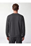 Peak New Season Anthracite Crew Neck Embroidered Men's Thick Sweatshirt - 4