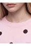 Vizyon New Season Pink Polka Dot Oversize Women's Thick Sweatshirt - 3