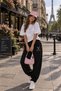 Deer Printed Oversize Cotton Premium T-Shirt Tracksuit Combination Set