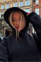 Women's Oversize Basic Hoodie Sweatshirt Navy Blue – Hooded, Kangaroo Pocket, 3-Thread Ribbed Fleece - 3