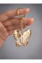 Kelebek Patterned Charm and Keychain Gold Color - 3