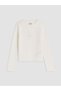 Vizyon New Season White Crew Neck Girls' T-Shirt