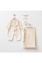 Mila 0-3 Months Baby Girl 100% Cotton Muslin Set of 4 – Hospital Release with Lace Bow