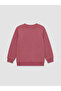Özmarka New Season Pink Heart Printed Girls' Sweatshirt - 2