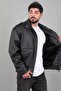 Oversize Bag Pocket Shoulder Detail Faux Leather Coat Kmd 880_50530 - 4