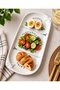 Portion Control Diet Plate 34 cm – Protein, Vegetable, Carbohydrate Patterned Ceramic Healthy Eating Serving Plate - 2