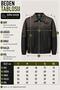 Printed Double Color Oversize Faux Leather Coat Kmd 882_50531 - 8